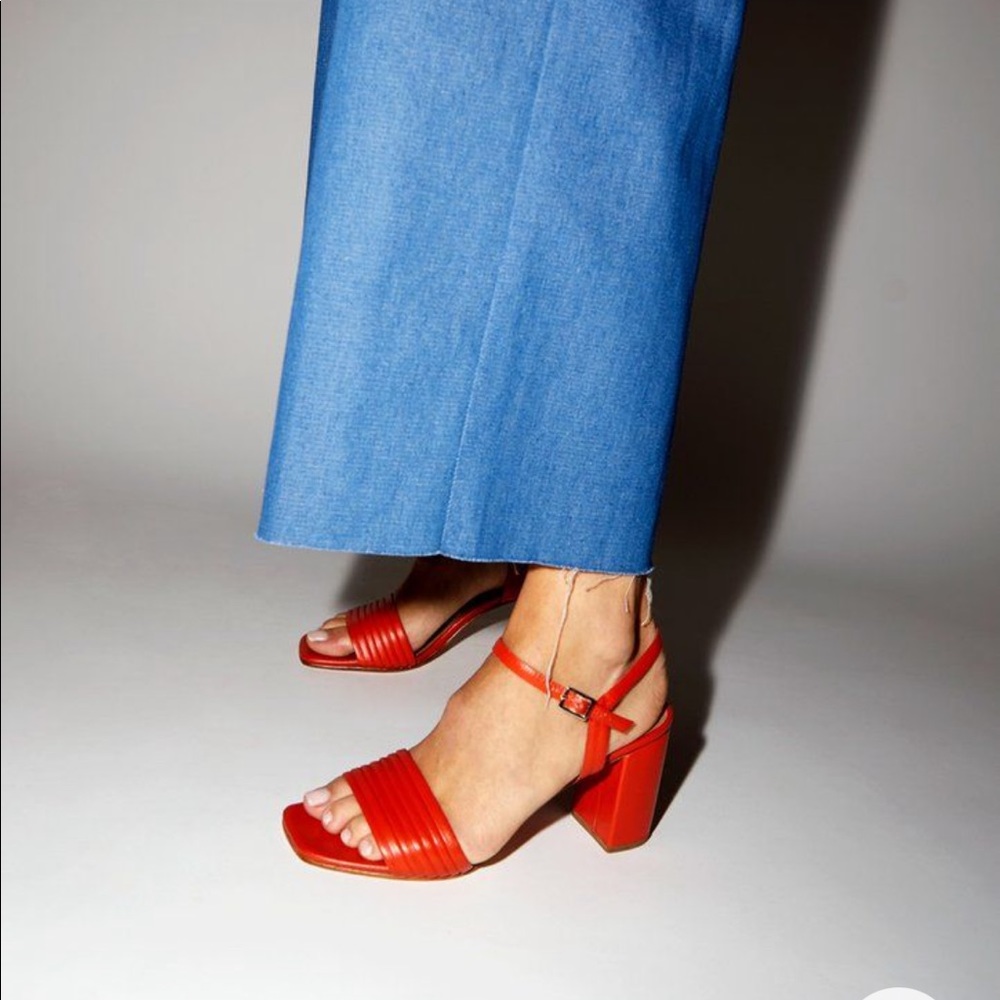 No. 6 Store Red Prague Sandals Size 9